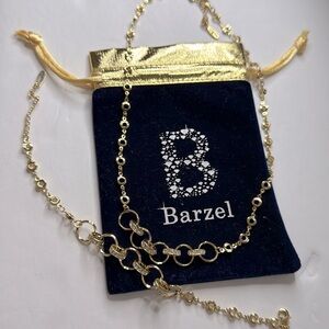 Barzel Women’s 18K Gold plated necklace and bracelet set NEW